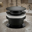 SWISS AQUA TECHNOLOGIES - Bonde clic-clac 5/4 avec trop-plein noir mat pour lavabo et vasque (VF785BL) - vignette
