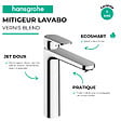 HANSGROHE - Mitigeur lavabo Vernis Blend 190 avec tirette et vidage synthétique Chromé + nettoyant Briochin - vignette