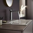 HANSGROHE - Mitigeur lavabo Vernis Blend 190 avec tirette et vidage synthétique Chromé + nettoyant Briochin - vignette