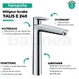 HANSGROHE - Mitigeur lavabo Talis E 240, sans tirette ni vidage blanc mat - vignette