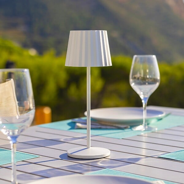 LUMISKY - Lampe de table sans fil ABBY Blanc H30cm - large