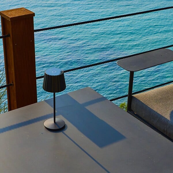 LUMISKY - Lampe de table sans fil ABBY Noir H30cm - large