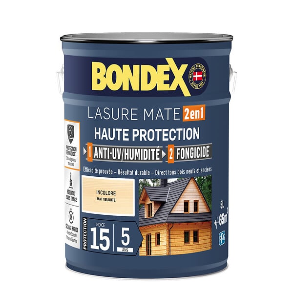 BONDEX - Lasure 2en1 - Incolore - Satin - 5L - large