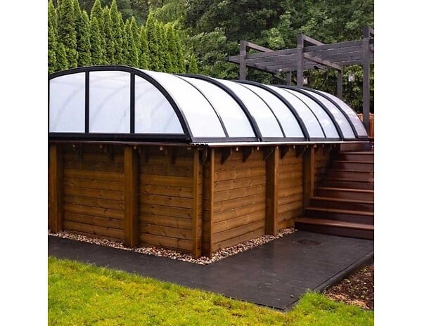 ALTANKA - Abri de piscine Horizon - 7.03x3.36 m - polycarbonate alvéolaire 8 mm - pour piscine BAS7307 - ECO307 - large