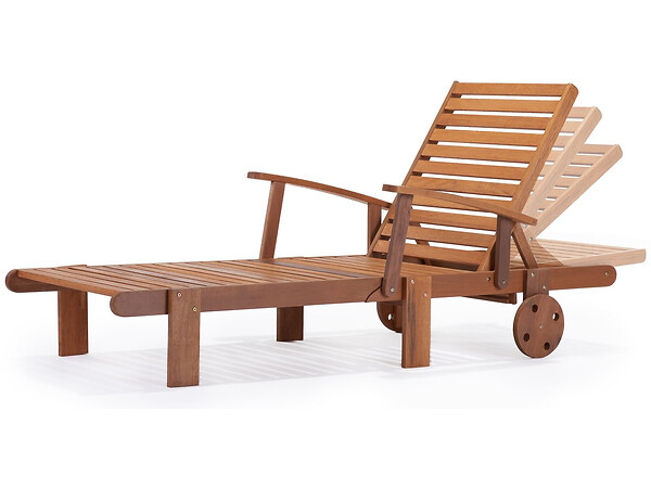 HABITAT ET JARDIN - Bain de soleil pliant en bois exotique "Tokyo" - Maple - Marron clair - Lot de 2 - large
