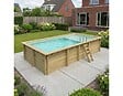 ALTANKA - Piscine hors sol en bois AQUA 7 x 3.75 - H.1.45 m avec plage, sable, cadre en métal - sans dalle - BAS7308OSPU3+PLA308 - vignette