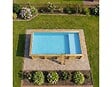 ALTANKA - Piscine hors sol en bois AQUA 8.5 x 4.35 - H.1.45 m avec plage, bleu pâle, fixations à sceller - BAS7309OSPI+PLA309 - vignette