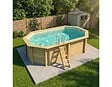 ALTANKA - Piscine hors sol en bois NEMO 5.79 x 3.49 - H.1.45 m, sable, cadre en métal - sans dalle - BAS7304OSPU3 - vignette