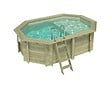 ALTANKA - Piscine hors sol en bois NEMO 4.3 x 3 - H.1.18 m avec plage, sable, fixations à visser - BAS7302OSPL3+PLA302 - vignette