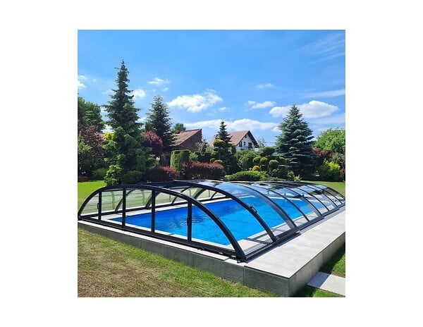 ALTANKA - Abri de piscine Horizon - 7.03x3.36 m - polycarbonate massif 3 mm - pour piscine BAS7307 - ECO337 - large
