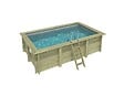 ALTANKA - Piscine hors sol en bois AQUA 4.65 x 2.85 - H.1.24 m, gris clair, fixations à visser - BAS7306OSPL2 - vignette