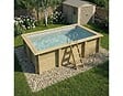ALTANKA - Piscine hors sol en bois AQUA 4.65 x 2.85 - H.1.24 m, gris clair, fixations à visser - BAS7306OSPL2 - vignette