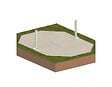 ALTANKA - Piscine hors sol en bois NEMO 5.79 x 3.49 - H.1.45 m avec plage, sable, cadre en métal - sans dalle - BAS7304OSPU3+PLA304 - vignette