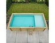 ALTANKA - Piscine hors sol en bois AQUA 7 x 3.75 - H.1.45 m avec plage, sable, fixations à visser - BAS7308OSPL3+PLA308 - vignette