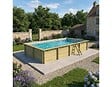 ALTANKA - Piscine hors sol en bois AQUA 8.5 x 4.35 - H.1.45 m, gris clair, fixations à visser - BAS7309OSPL2 - vignette