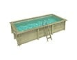 ALTANKA - Piscine hors sol en bois AQUA 6.1 x 2.85 - H.1.31 m, sable, fixations à visser - BAS7307OSPL3 - vignette