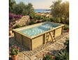 ALTANKA - Piscine hors sol en bois AQUA 6.1 x 2.85 - H.1.31 m avec plage, sable, fixations à visser - BAS7307OSPL3+PLA307 - vignette