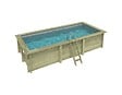 ALTANKA - Piscine hors sol en bois AQUA 6.1 x 2.85 - H.1.31 m, gris clair, fixations à visser - BAS7307OSPL2 - vignette