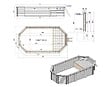 ALTANKA - Piscine hors sol en bois NEMO 7.3 x 3.97 - H.1.45 m avec plage, bleu pâle, fixations à visser - BAS7305OSPL+PLA305 - vignette