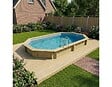 ALTANKA - Piscine hors sol en bois NEMO 5.79 x 3.49 - H.1.45 m, gris clair, fixations à sceller - BAS7304OSPI2 - vignette