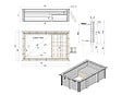 ALTANKA - Piscine hors sol en bois AQUA 4.65 x 2.85 - H.1.24 m avec plage, bleu pâle, fixations à sceller - BAS7306OSPI+PLA306 - vignette
