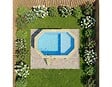 ALTANKA - Piscine hors sol en bois NEMO 4.3 x 3 - H.1.31 m avec plage, bleu pâle, fixations à visser - BAS7303OSPL+PLA303 - vignette