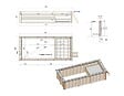 ALTANKA - Piscine hors sol en bois AQUA 6.1 x 2.85 - H.1.31 m avec plage, gris clair, fixations à sceller - BAS7307OSPI2+PLA307 - vignette