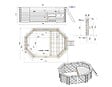 ALTANKA - Piscine hors sol en bois NEMO 4.3 x 3 - H.1.31 m avec plage, bleu pâle, cadre en métal - sans dalle - BAS7303OSPU+PLA303 - vignette