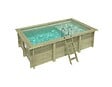 ALTANKA - Piscine hors sol en bois AQUA 4.65 x 2.85 - H.1.24 m avec plage, sable, fixations à visser - BAS7306OSPL3+PLA306 - vignette