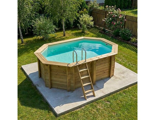 ALTANKA - Piscine hors sol en bois NEMO 4.3 x 3 - H.1.31 m, sable, fixations à visser - BAS7303OSPL3 - large