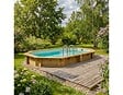 ALTANKA - Piscine hors sol en bois NEMO 4.3 x 3 - H.1.31 m, sable, fixations à visser - BAS7303OSPL3 - vignette