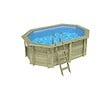 ALTANKA - Piscine hors sol en bois NEMO 4.3 x 3 - H.1.31 m, bleu pâle, fixations à visser - BAS7303OSPL - vignette