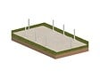ALTANKA - Piscine hors sol en bois AQUA 8.5 x 4.35 - H.1.45 m avec plage, sable, cadre en métal - sans dalle - BAS7309OSPU3+PLA309 - vignette