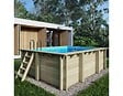 ALTANKA - Piscine hors sol en bois AQUA 4.65 x 2.85 - H.1.24 m, bleu pâle, fixations à sceller - BAS7306OSPI - vignette