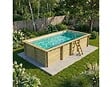 ALTANKA - Piscine hors sol en bois AQUA 7 x 3.75 - H.1.45 m, sable, cadre en métal - sans dalle - BAS7308OSPU3 - vignette