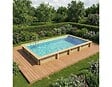 ALTANKA - Piscine hors sol en bois AQUA 7 x 3.75 - H.1.45 m, sable, cadre en métal - sans dalle - BAS7308OSPU3 - vignette