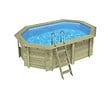 ALTANKA - Piscine hors sol en bois NEMO 4.3 x 3 - H.1.18 m, bleu pâle, fixations à sceller - BAS7302OSPI - vignette