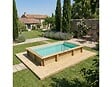ALTANKA - Piscine hors sol en bois AQUA 4.65 x 2.85 - H.1.24 m, sable, fixations à visser - BAS7306OSPL3 - vignette