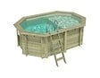 ALTANKA - Piscine hors sol en bois NEMO 4.3 x 3 - H.1.31 m avec plage, sable, fixations à sceller - BAS7303OSPI3+PLA303 - vignette