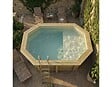 ALTANKA - Piscine hors sol en bois NEMO 4.3 x 3 - H.1.31 m avec plage, sable, fixations à sceller - BAS7303OSPI3+PLA303 - vignette
