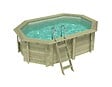 ALTANKA - Piscine hors sol en bois NEMO 4.3 x 3 - H.1.18 m, sable, fixations à visser - BAS7302OSPL3 - vignette