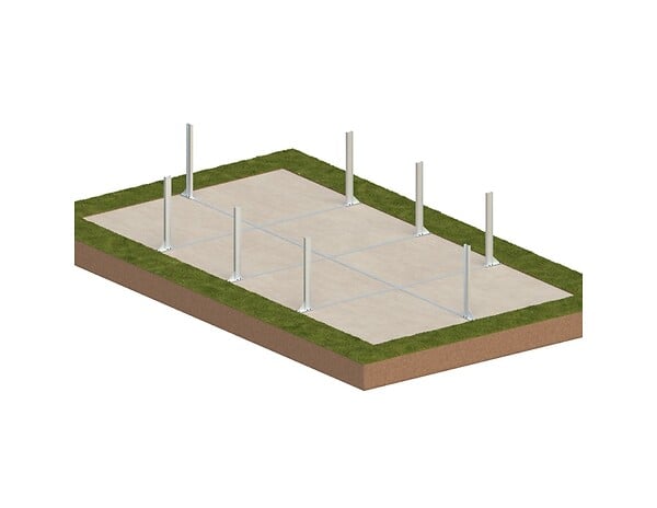 ALTANKA - Piscine hors sol en bois AQUA 8.5 x 4.35 - H.1.45 m, bleu pâle, cadre en métal - sans dalle - BAS7309OSPU - large