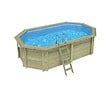 ALTANKA - Piscine hors sol en bois NEMO 5.79 x 3.49 - H.1.45 m, bleu pâle, fixations à visser - BAS7304OSPL - vignette