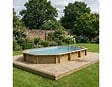 ALTANKA - Piscine hors sol en bois NEMO 7.3 x 3.97 - H.1.45 m, gris clair, cadre en métal - sans dalle - BAS7305OSPU2 - vignette