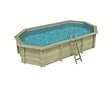 ALTANKA - Piscine hors sol en bois NEMO 7.3 x 3.97 - H.1.45 m, gris clair, fixations à sceller - BAS7305OSPI2 - vignette