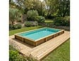 ALTANKA - Piscine hors sol en bois AQUA 8.5 x 4.35 - H.1.45 m, sable, cadre en métal - sans dalle - BAS7309OSPU3 - vignette
