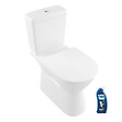 VILLEROY ET BOCH - WC à poser sans bride surélevé sortie horizontale O.novo avec abattant frein de chute + Nettoyant - vignette