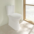 VILLEROY ET BOCH - WC à poser sans bride surélevé sortie horizontale O.novo avec abattant frein de chute + Nettoyant - vignette