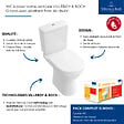 VILLEROY ET BOCH - WC à poser sortie verticale O.novo avec abattant frein de chute + nettoyant - vignette