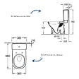 VILLEROY ET BOCH - WC à poser sortie verticale O.novo avec abattant frein de chute + nettoyant - vignette
